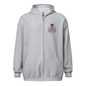 Tabletop Scholars - Zip Grey Hoodie